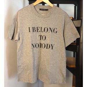 NOBODY DENIM Woman’s Gray T-Shirt Size S NWT